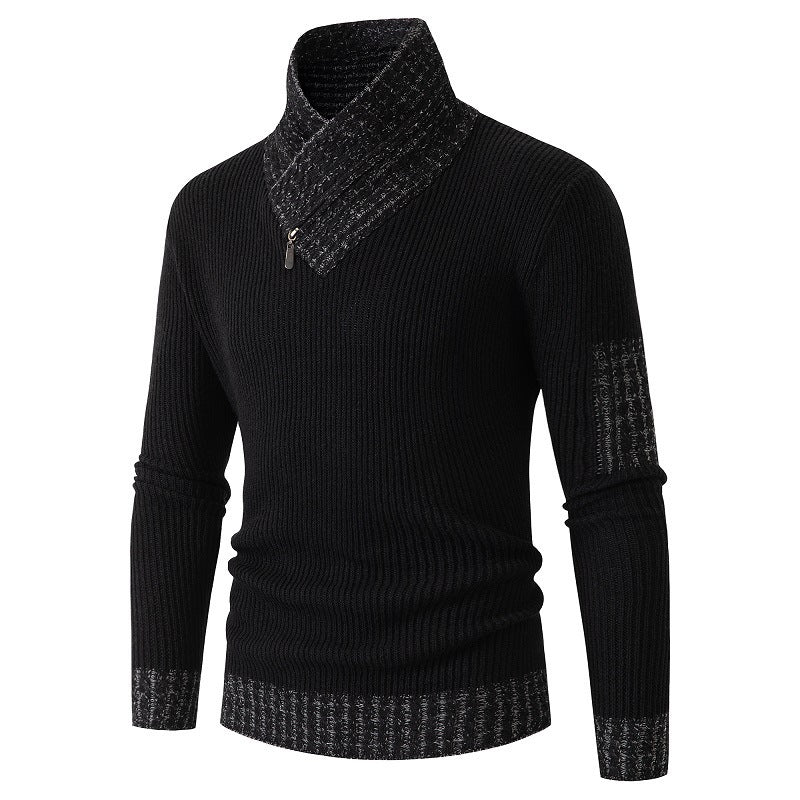Herren Pullover Asymmetrisch Struktur Design