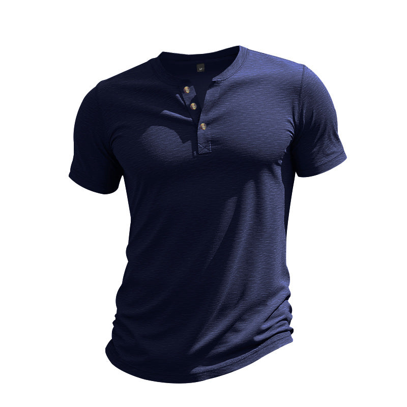 Herren T-Shirt Kurzarm Weich Baumwolle Elegant