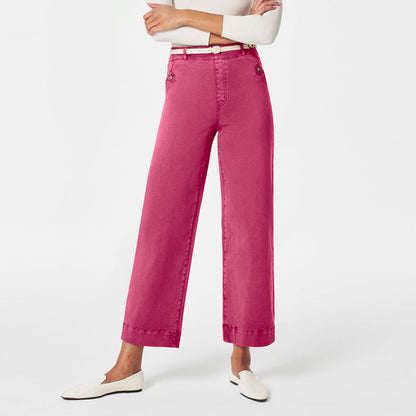 Damen Hose Weit Bequem Elegant Geschnitten