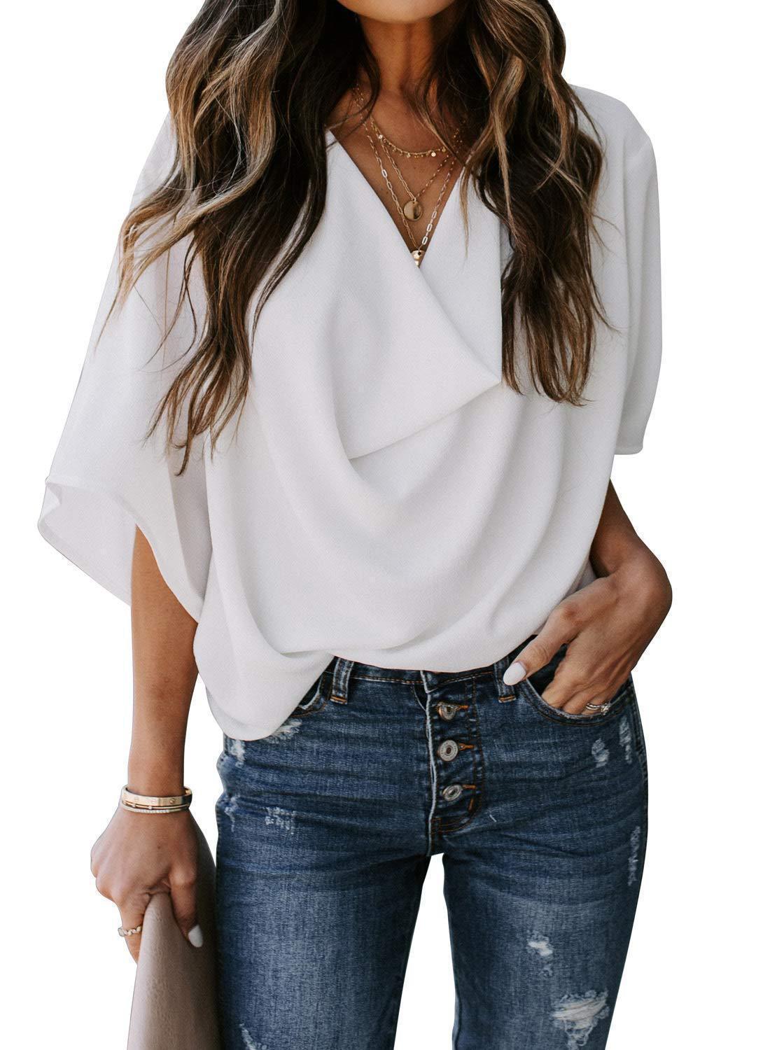 Damen Bluse Elegant Lässig Schnitt Trendy Kleidung