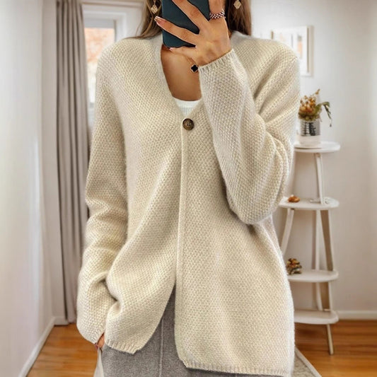 Damen Strickjacke Elegantes Design mit Knöpfen - IdealeKleiden