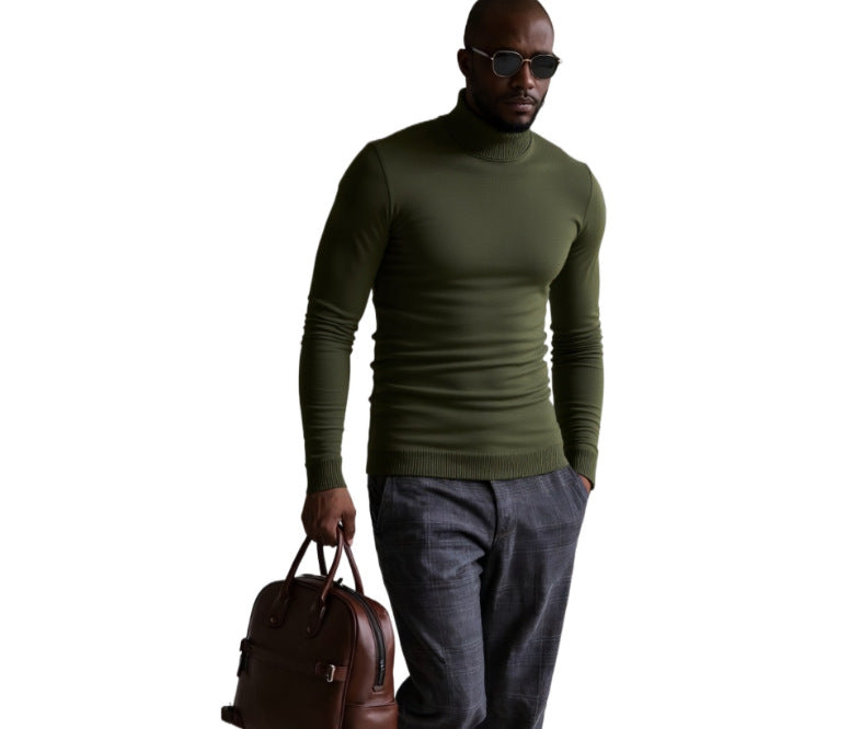 Herren Rollkragen Pullover Fein Strukturiert Elegantes Design