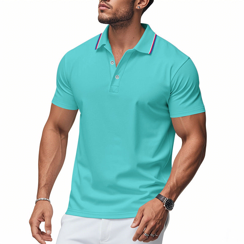 Herren Poloshirt Modern Kragen Feuchtigkeitsregulierung
