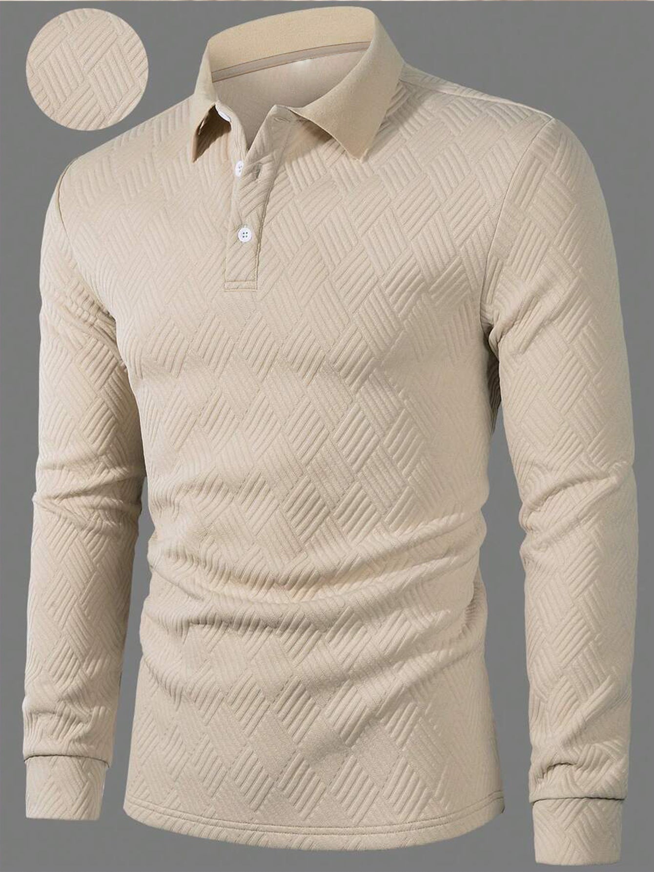 Herren Polo Hemd Langarm Eleganz