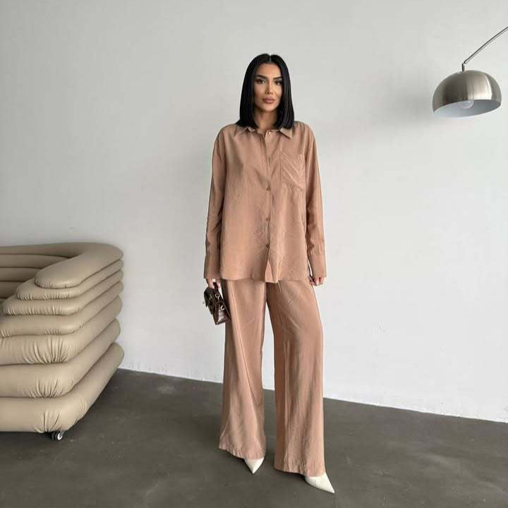 Damen Seidenbluse Langarm Elegantes Design - IdealeKleiden