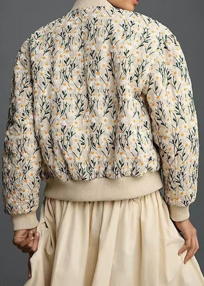Modische Steppjacke Bestickt - IdealeKleiden