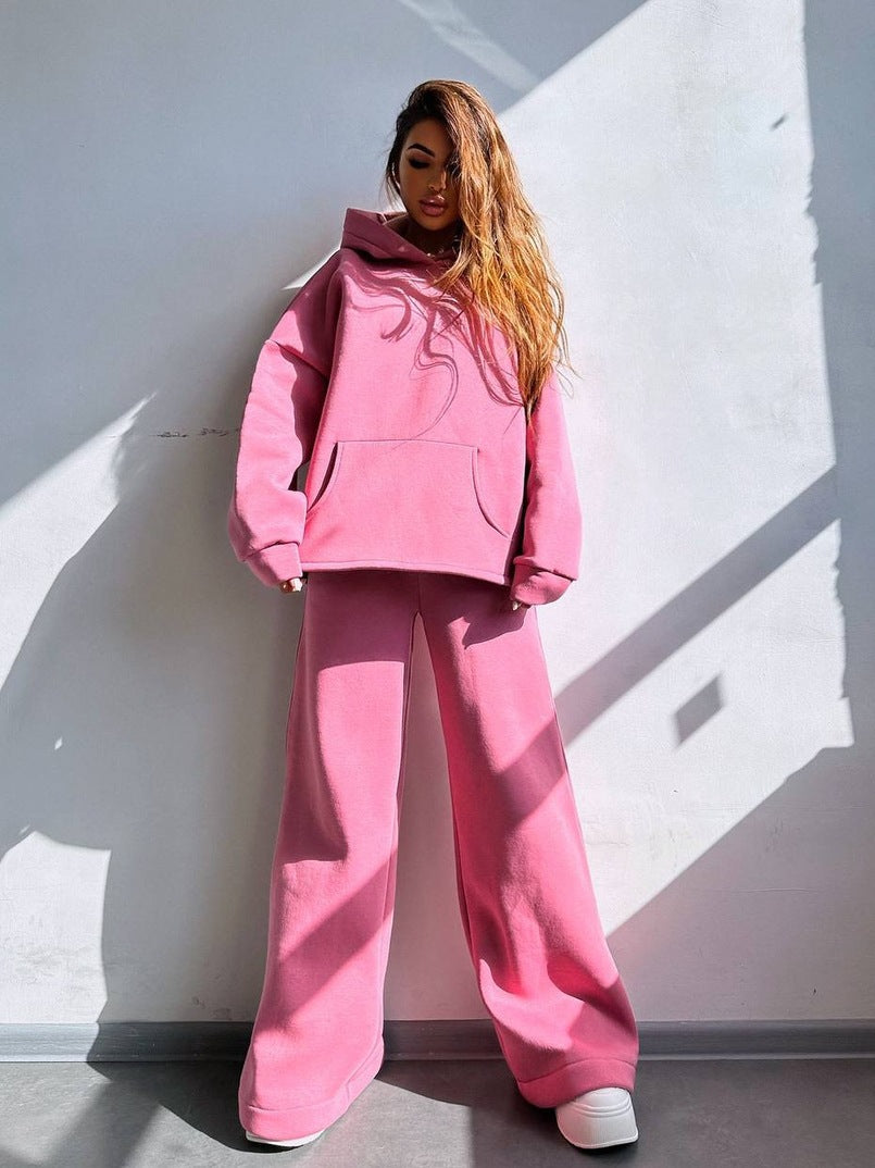 Damen Hoodie Oversized &amp; Weite Jogginghose Set