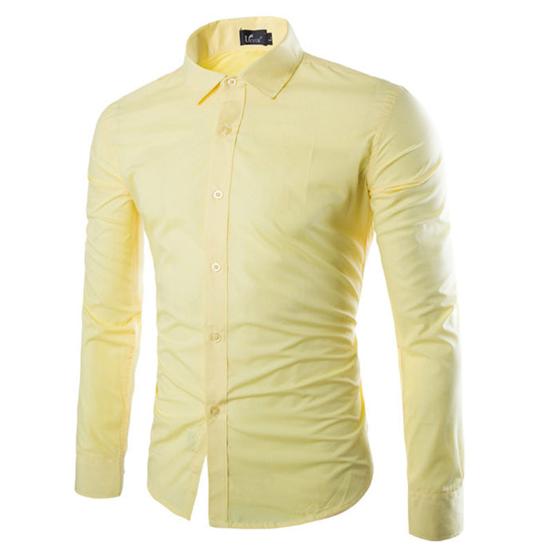Herren Hemd Elegant Langarm Modern