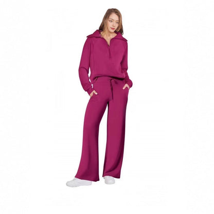 Damen Sportset mit Stehkragen und Hosenträger - IdealeKleiden
