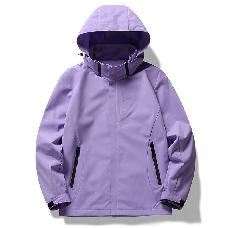 Wasserdichte Damenjacke mit Kapuze und Atmungsaktivem Material