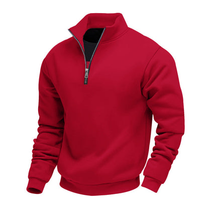 Herren Fleece Pullover Stehkragen Warm