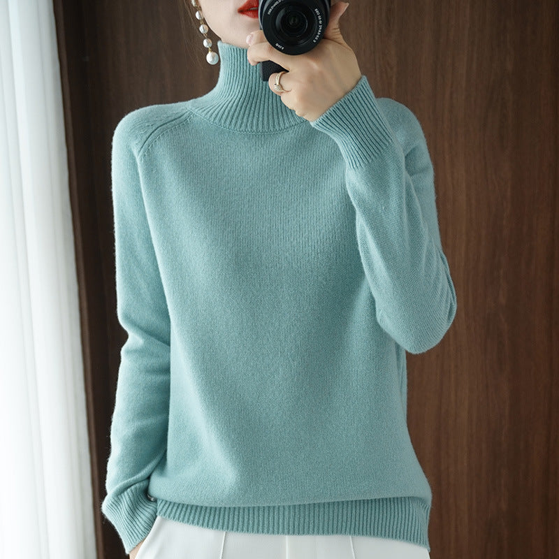 Modischer Rollkragen Sweater Damen