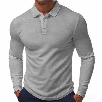 Herren Polohemd Modern Strukturiert Elegant