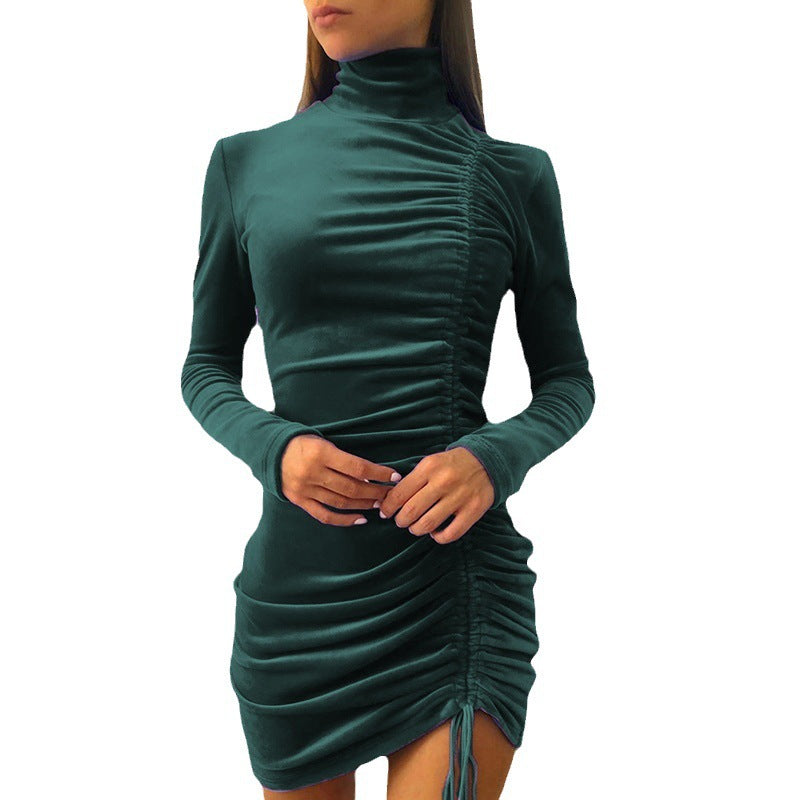 Elegantes Frauenkleid Samt Optik