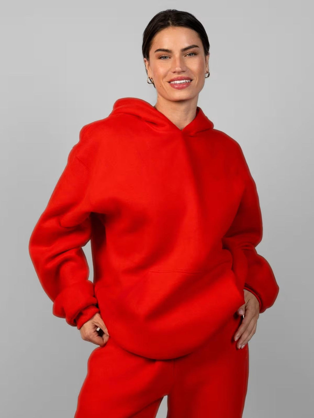 Damen Kapuzenpullover Lässig Oversized Känguru Tasche