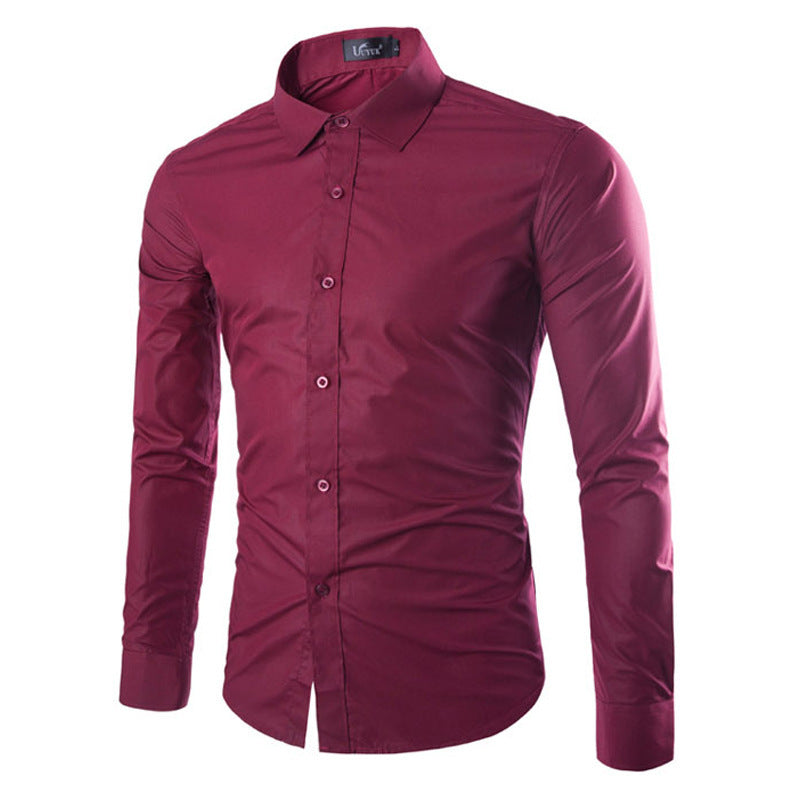 Herren Hemd Elegant Langarm Modern