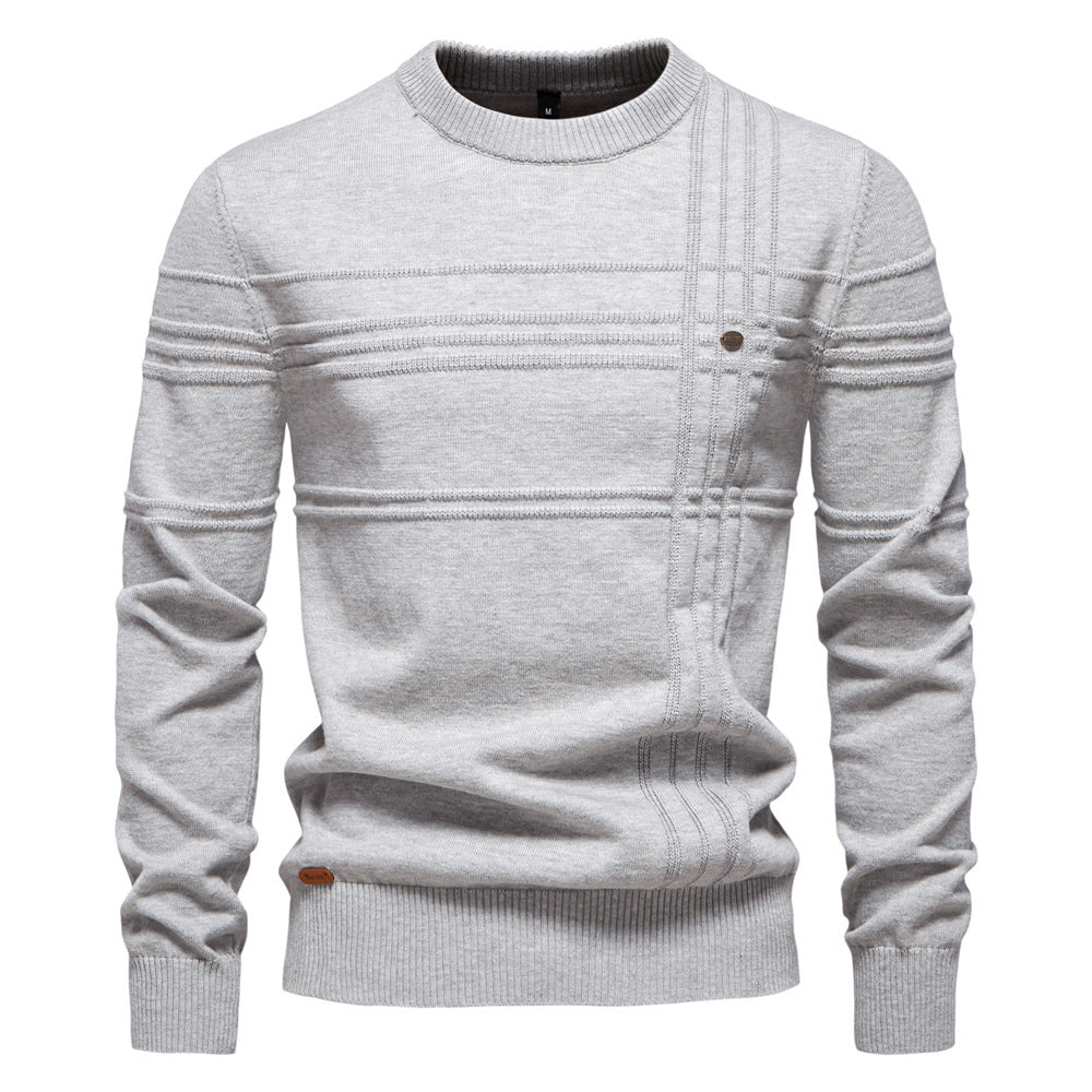 Herren Strickpullover Modern Struktur Design Komfort Passform