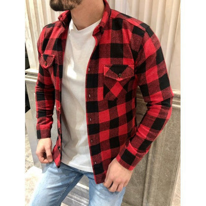 Kariertes Flanellhemd Relaxed Fit Langarm