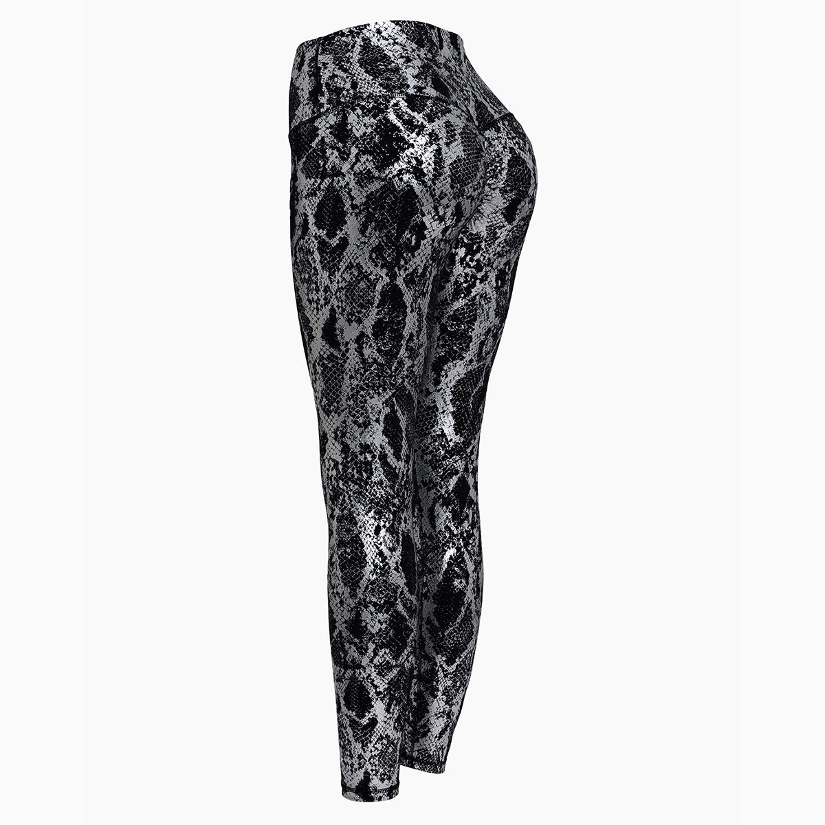 Damen Sportleggings Schlangenmuster Hochwand