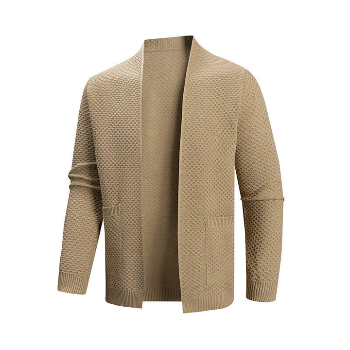Herren Strickjacke Modern Struktur Muster Praktisch