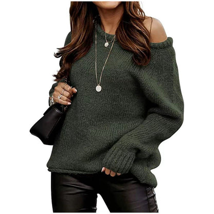 Damen Off-Shoulder Pullover Elegantes Design