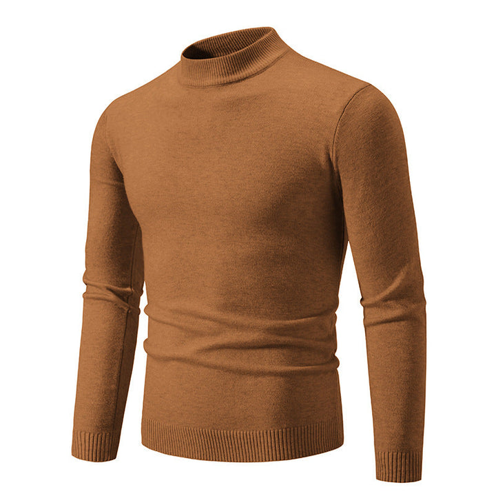 Herren Pullover Fein Strick Hochkragen Elegant