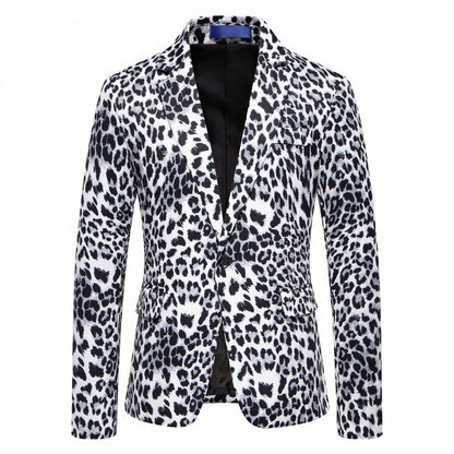 Herren Blazer Slim Fit Wildmuster Elegant