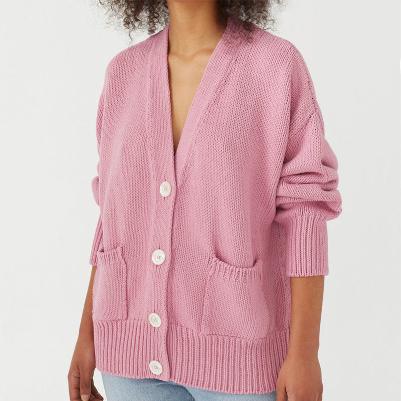 Damen Grobstrick Cardigan Übergröße Stilvoll