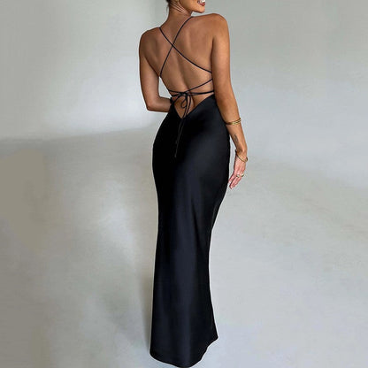 Damen Maxikleid Elegant Figurbetonter Stil