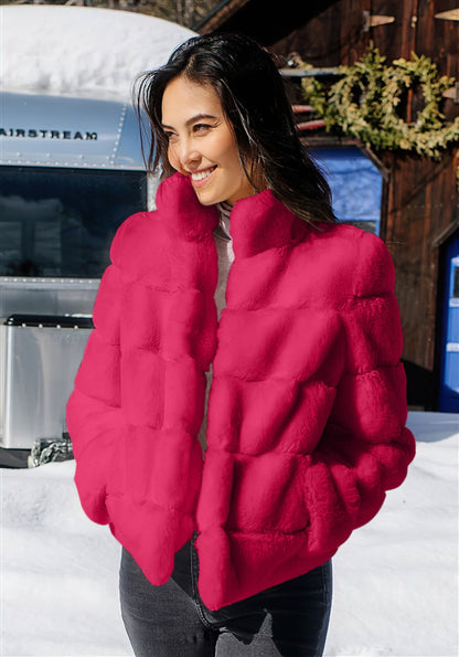 Damen Winterjacke Daunenfüllung Hochkragen Style