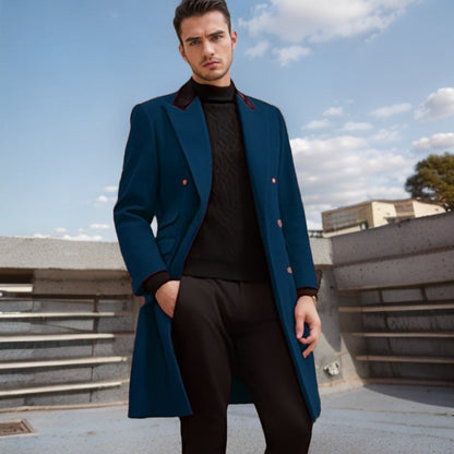Herren Wollmantel Slim Fit Elegant