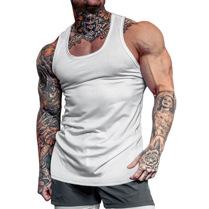 Herren Sport Tanktop Atmungsaktiv Leicht Baumwolle
