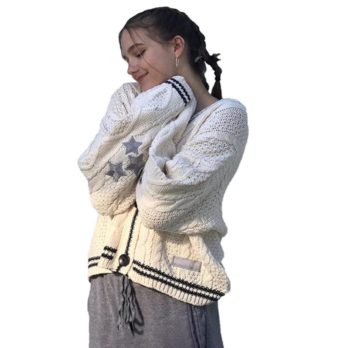 Damen Oversize Cardigan Weich Großzügig