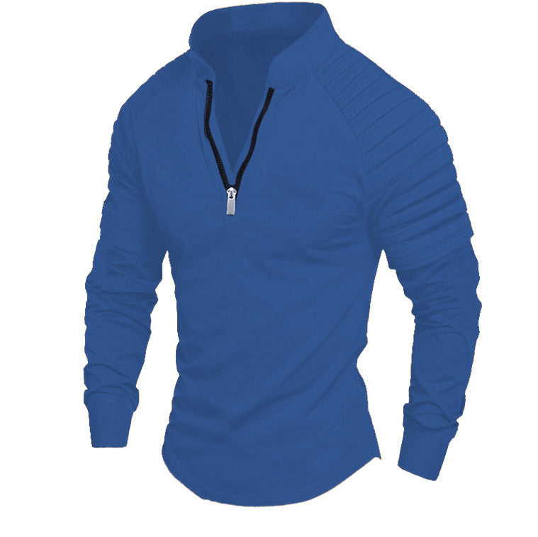 Herren Langarmshirt Sportlich Funktional Reißverschluss