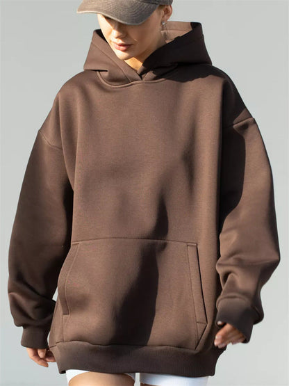 Großer Damen Hoodie Kuschelig Weich Mit Kängurutasche
