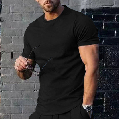 Herren T-Shirt Rundhals Baumwolle Bequem