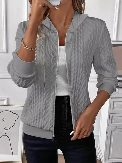 Damen Strickjacke Kapuze Warm Elegant