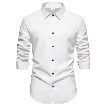 Herren Langarmhemd Baumwolle Moderner Schnitt