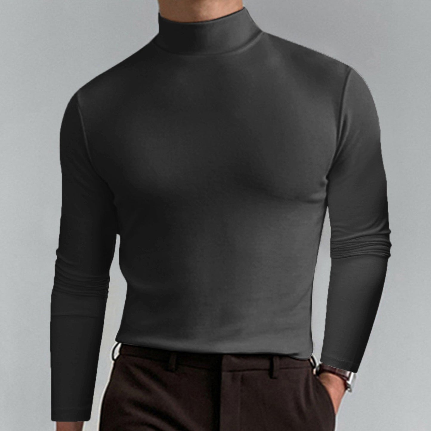 Herren Rollkragenpullover Schick Modern