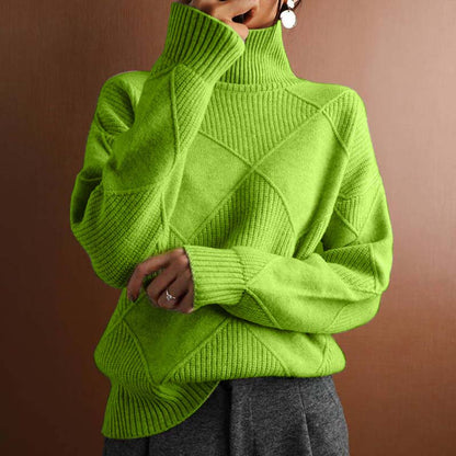 Eleganter Damen Strickpullover Klassisch Einfarbig
