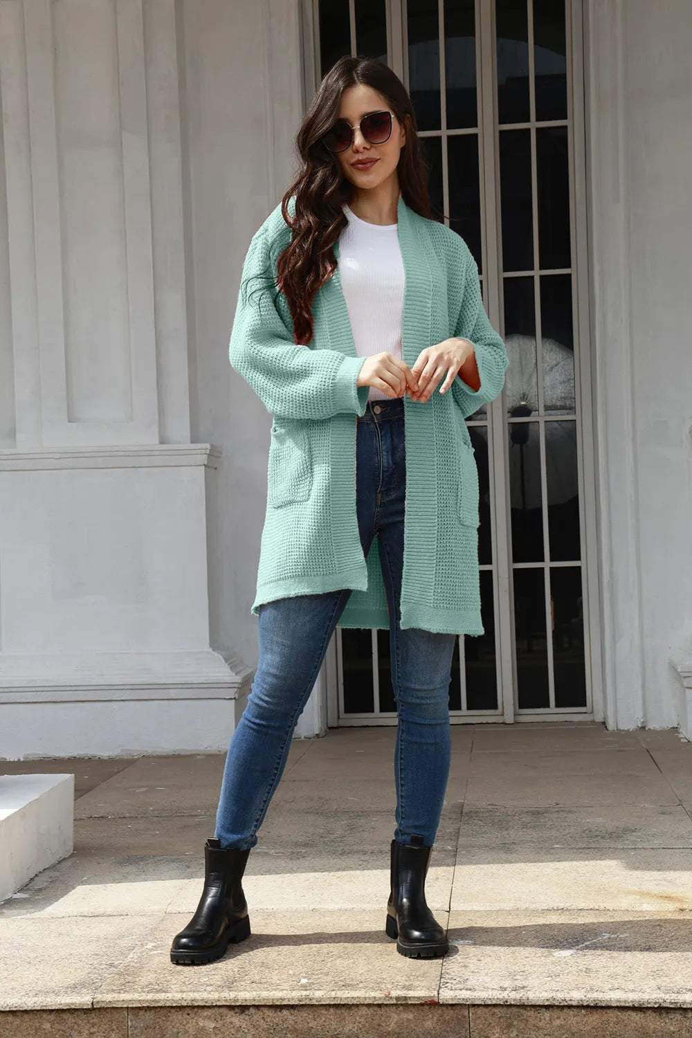 Damen Strickjacke Elegant Übergröße