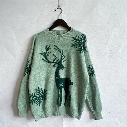 Weihnachtspullover Damen Festlich Rentier Design