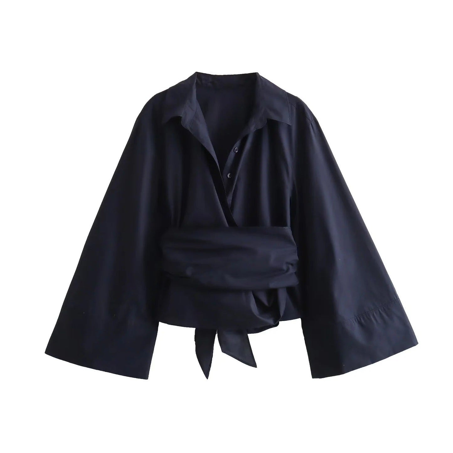 Elegante Damenbluse Weite Ärmel Taillierte Form