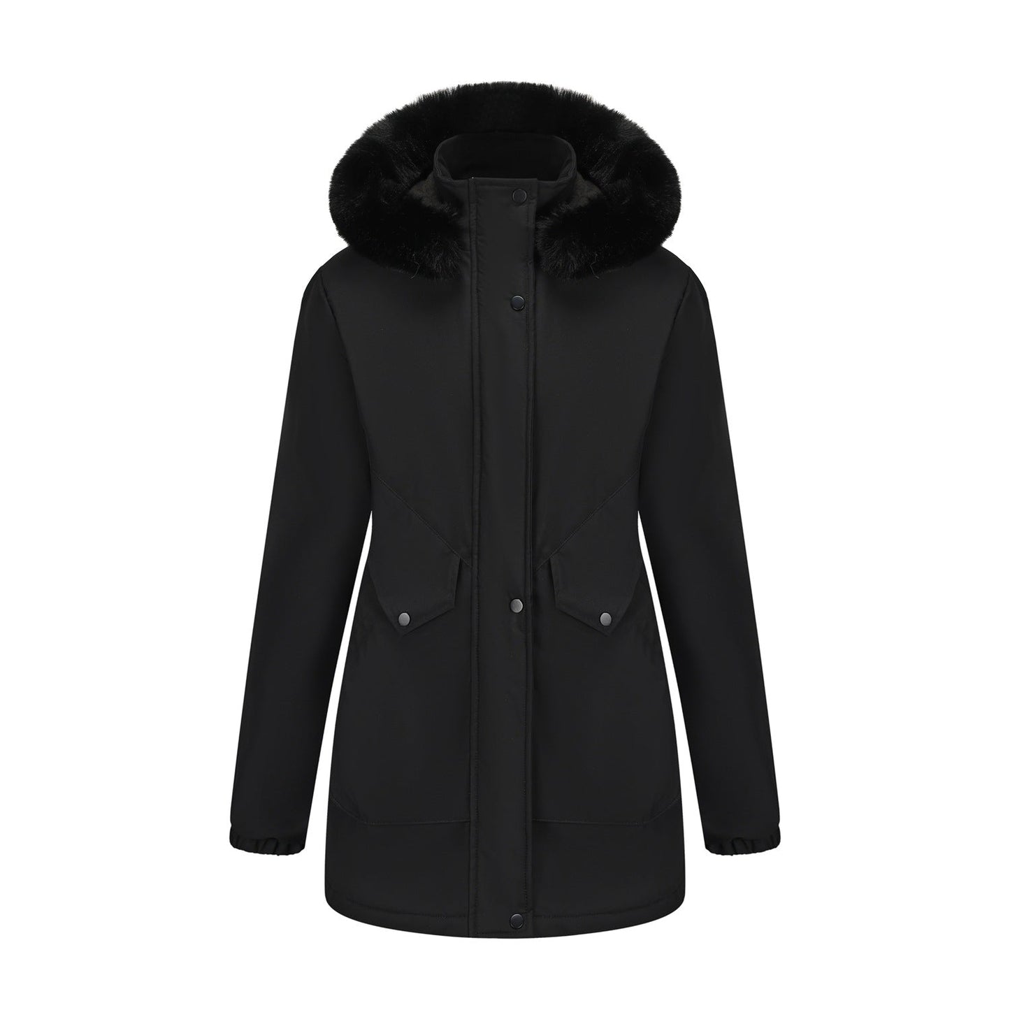Damen Parka Jacke Wasserfest Kuschelkragen