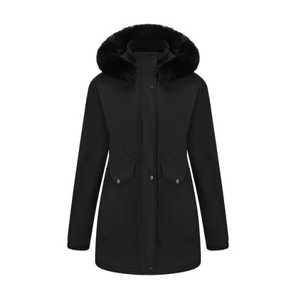 Damen Parka Jacke Wasserfest Kuschelkragen