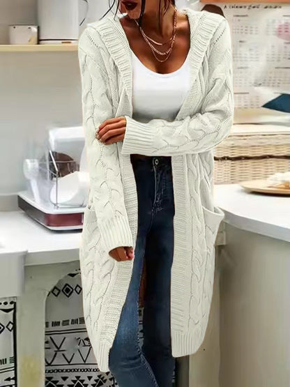 Damen Grobstrick Cardigan Elegantes Design Praktisch