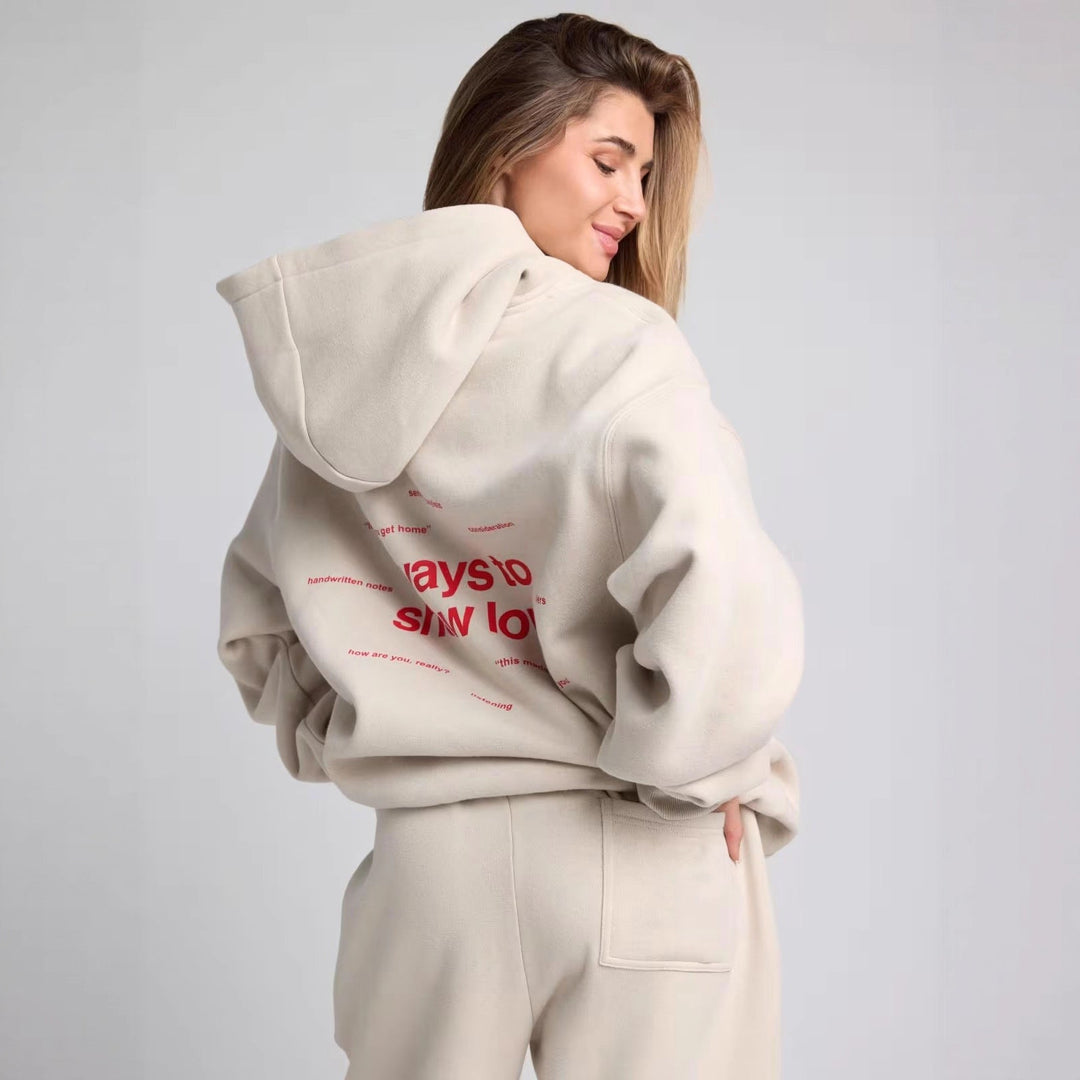 Damen Kapuzenpullover Lässig Oversized Känguru Tasche - IdealeKleiden