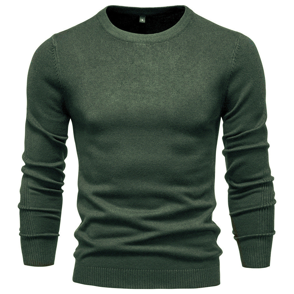 Herren Pullover Rundhals Baumwolle Elegantes Design