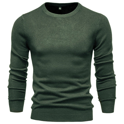 Herren Pullover Rundhals Baumwolle Elegantes Design