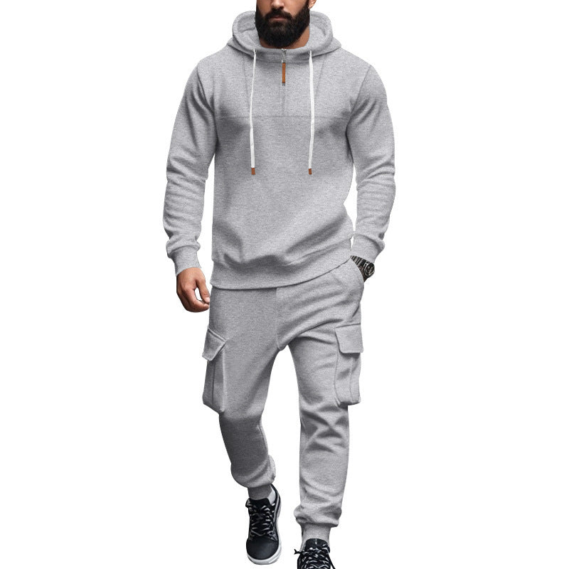 Herren Sportanzug Jogging Modern Reißverschluss Taschen